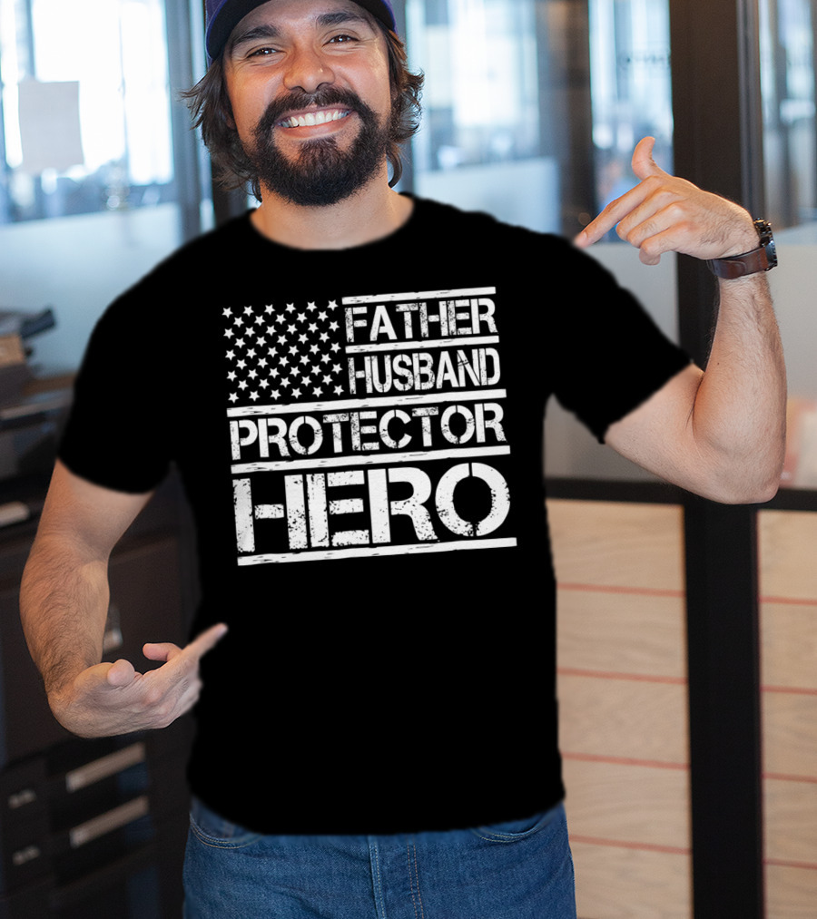 Father Husband Protector Hero Dad96 Birthday Day T-Shirt
