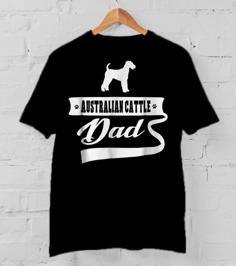 Australian Cattle Dad Dog Mens Animal Dogs T-Shirt