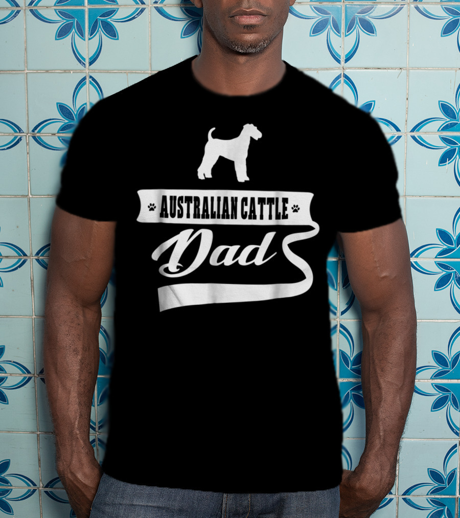 Australian Cattle Dad Dog Mens Animal Dogs T-Shirt