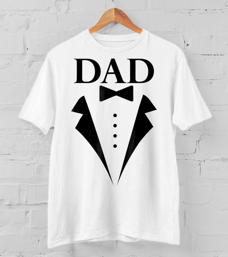 Dad Tuxedo Suit Design Family Papa Dad Son Daughter T-Shirt