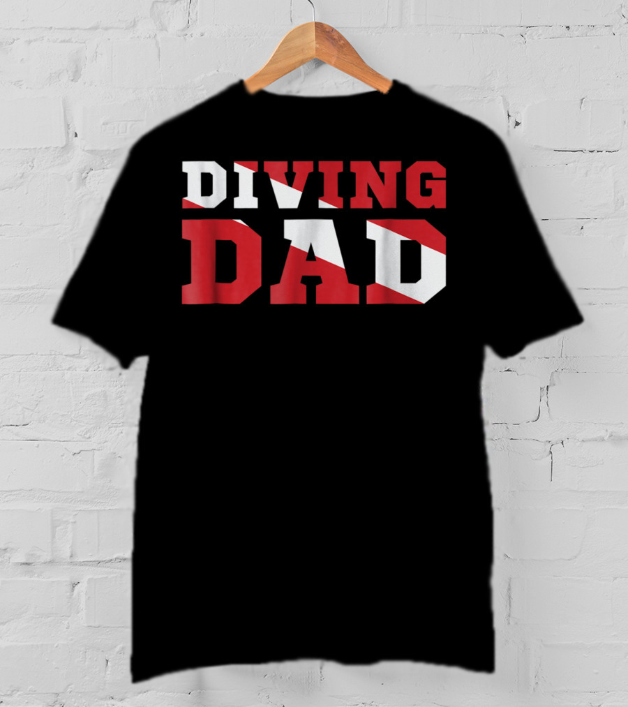 Diving Dad Scuba Flag T-Shirt