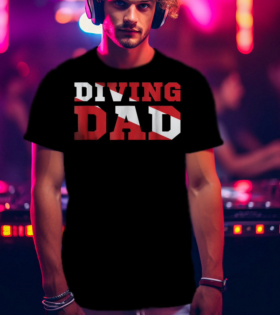 Diving Dad Scuba Flag T-Shirt