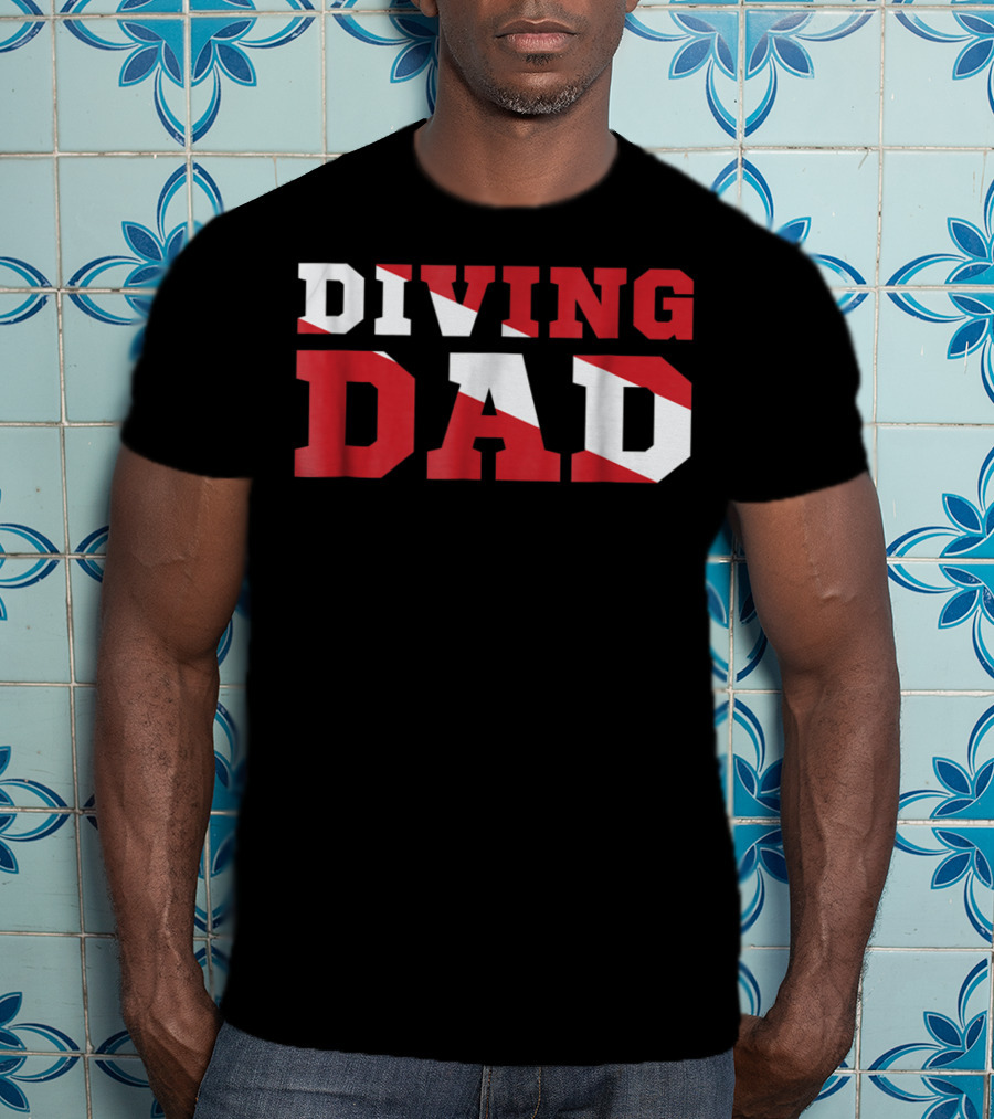 Diving Dad Scuba Flag T-Shirt
