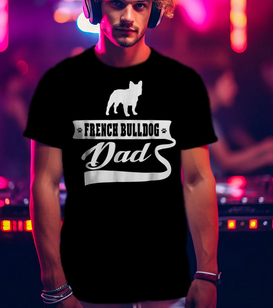 French Bulldog Dad Mens Dog Animal T-Shirt