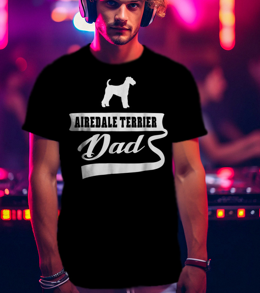Airedale Terrier Dad Dog Mens Animal Dogs T-Shirt