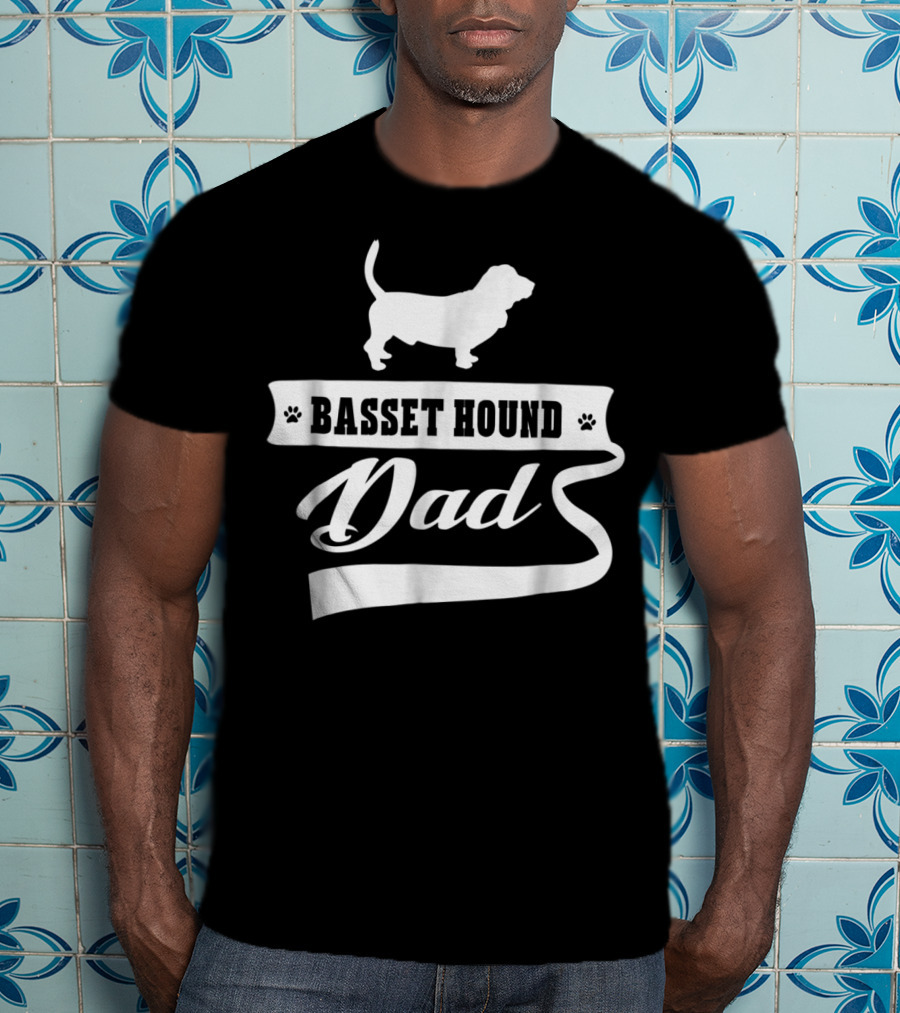 Basset Hound Dad Dog Mens Animal Dogs T-Shirt