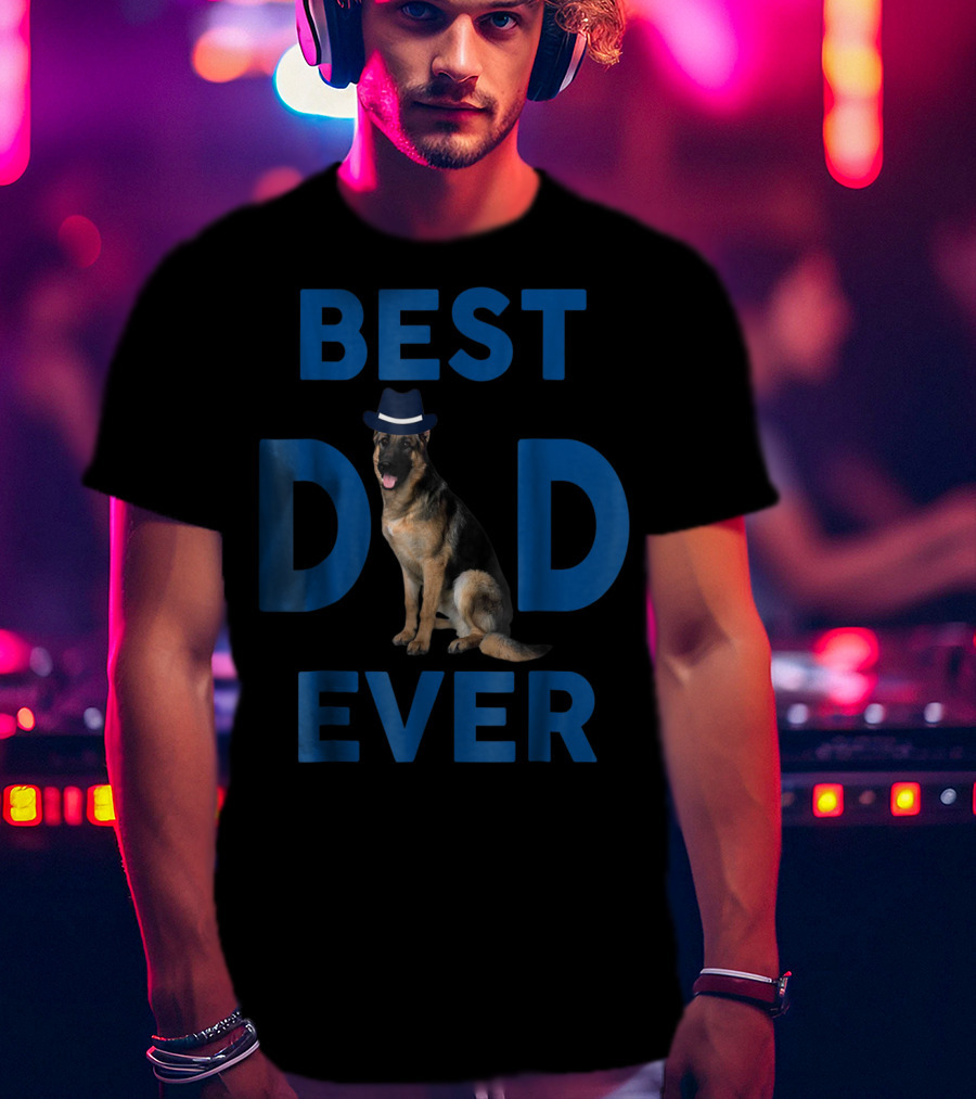 Best Dad Ever German Shepherd Pup64 T-Shirt