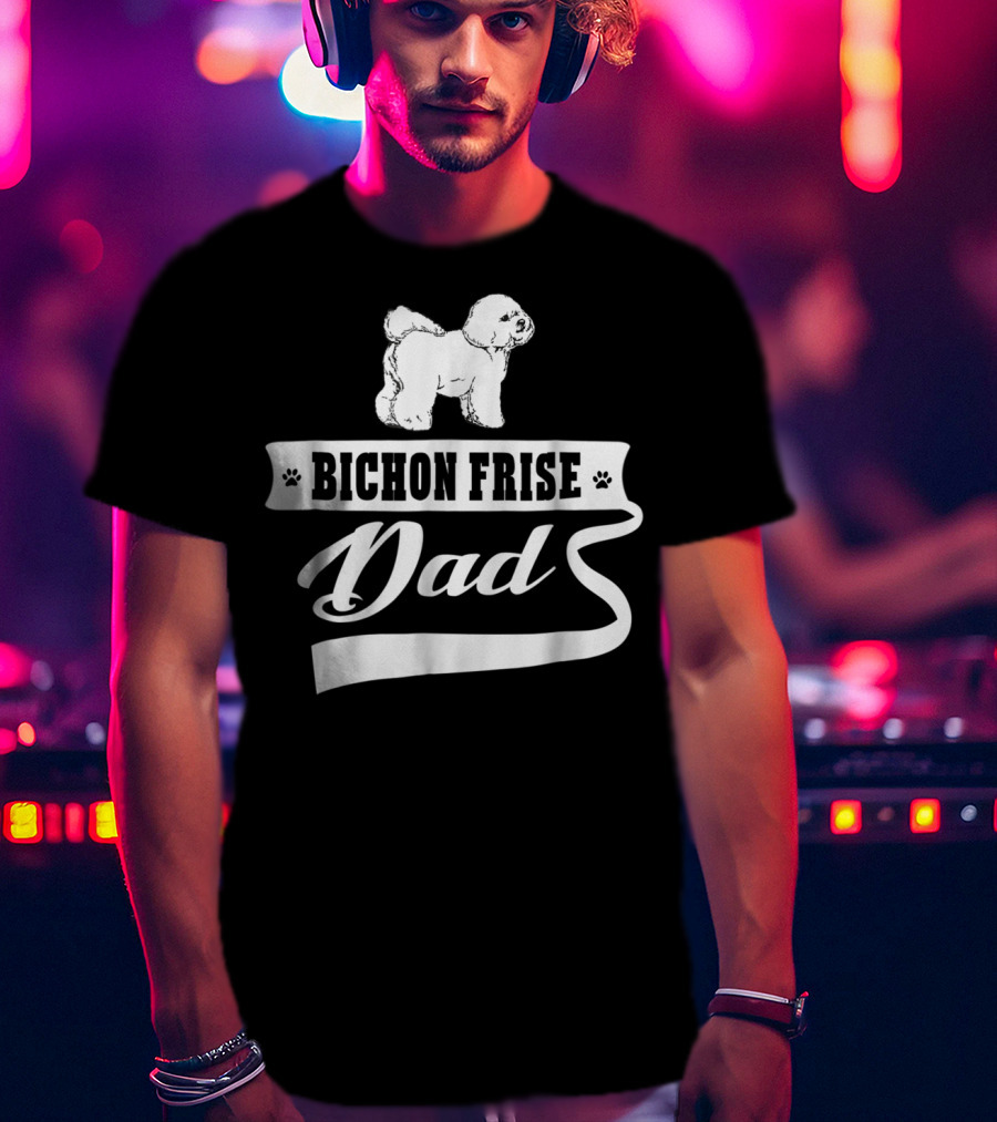 Bichon Frise Dad Mens Animal Dogs T-Shirt