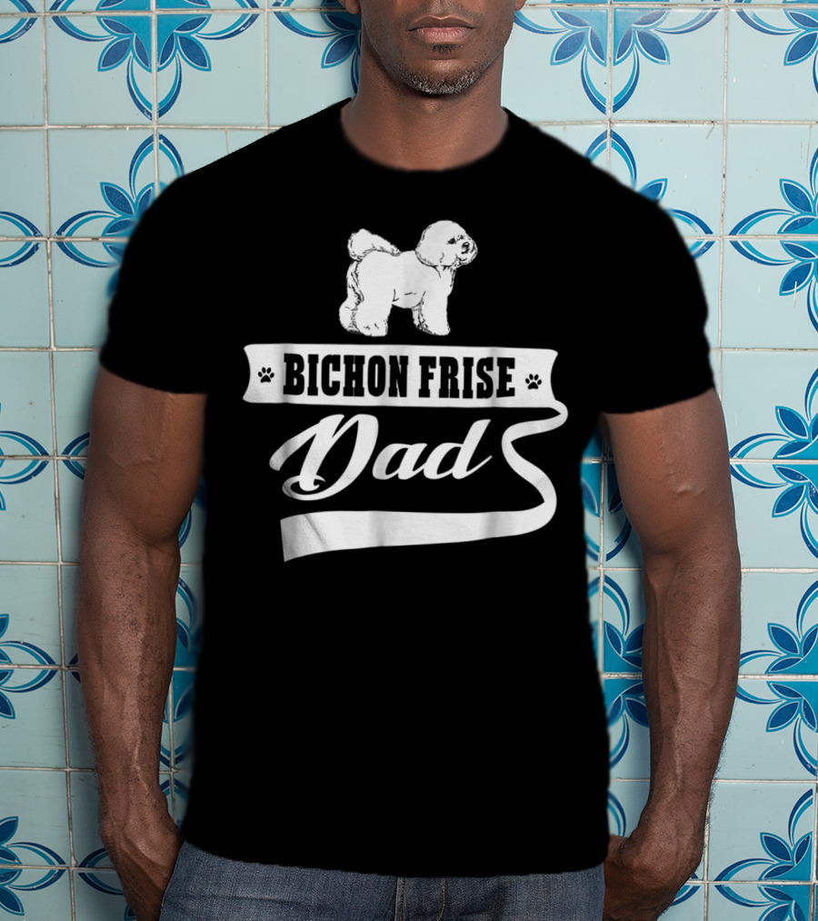 Bichon Frise Dad Mens Animal Dogs T-Shirt