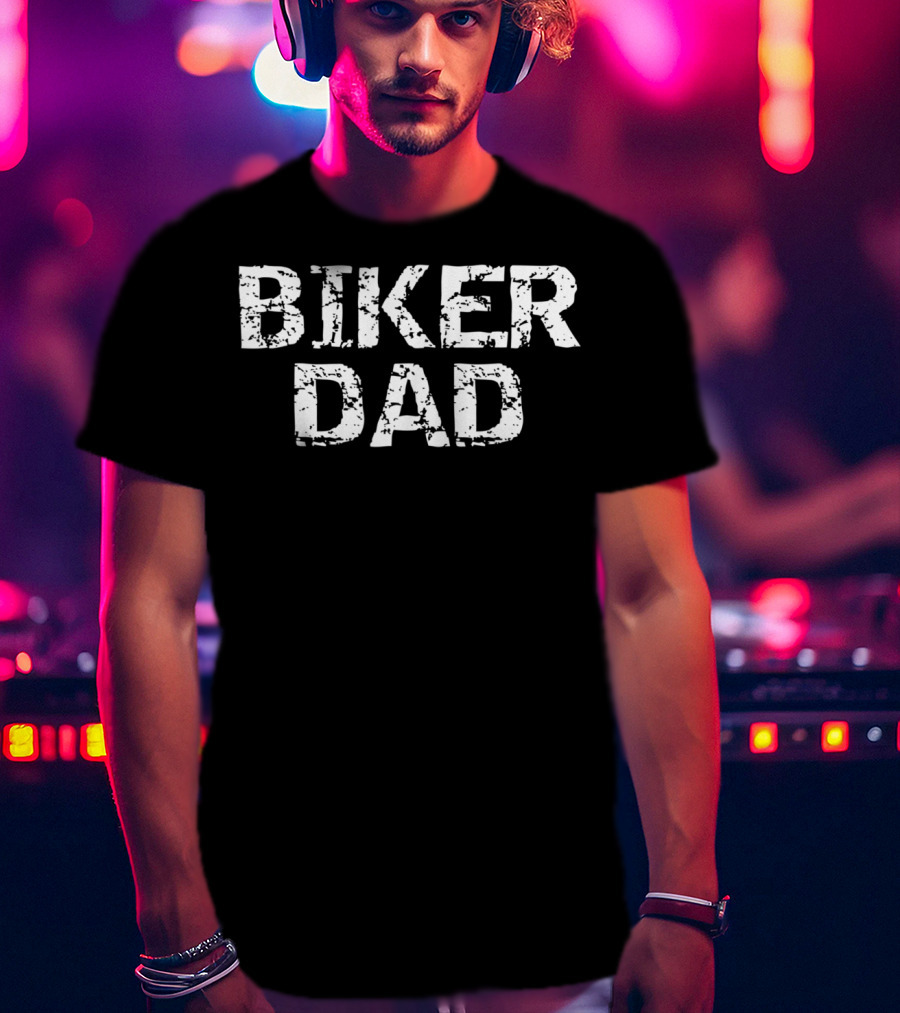 Biker Dad Motorcycle Riding T-Shirt