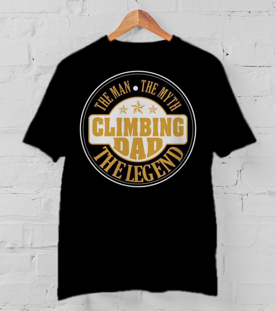 Climbing Dad The Man The Myth The Legend S37 Stars T-Shirt
