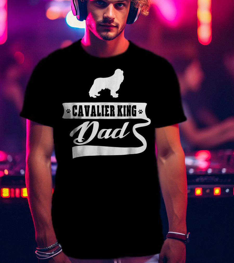 Cavalier King Dad Mens Animal Dogs T-Shirt