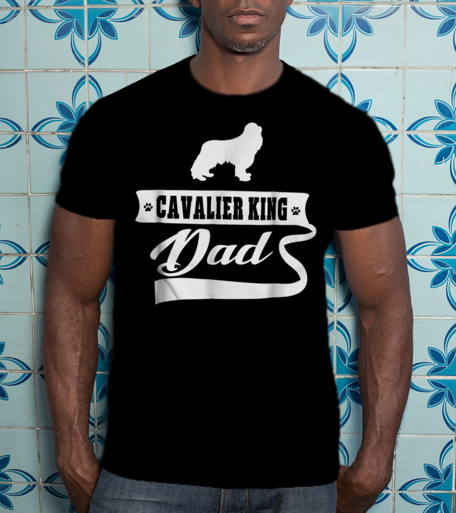Cavalier King Dad Mens Animal Dogs T-Shirt
