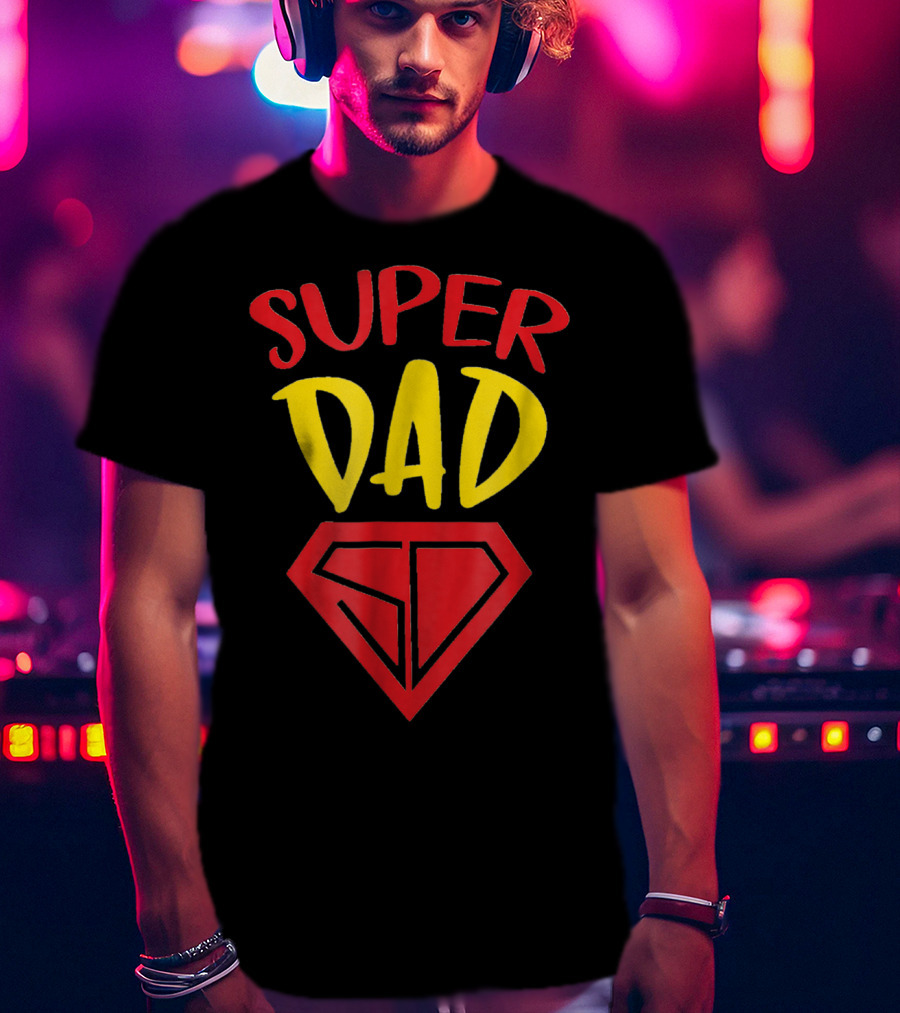 Fathers Day Super Dad SD Symbol A Dads Life Matters T-Shirt