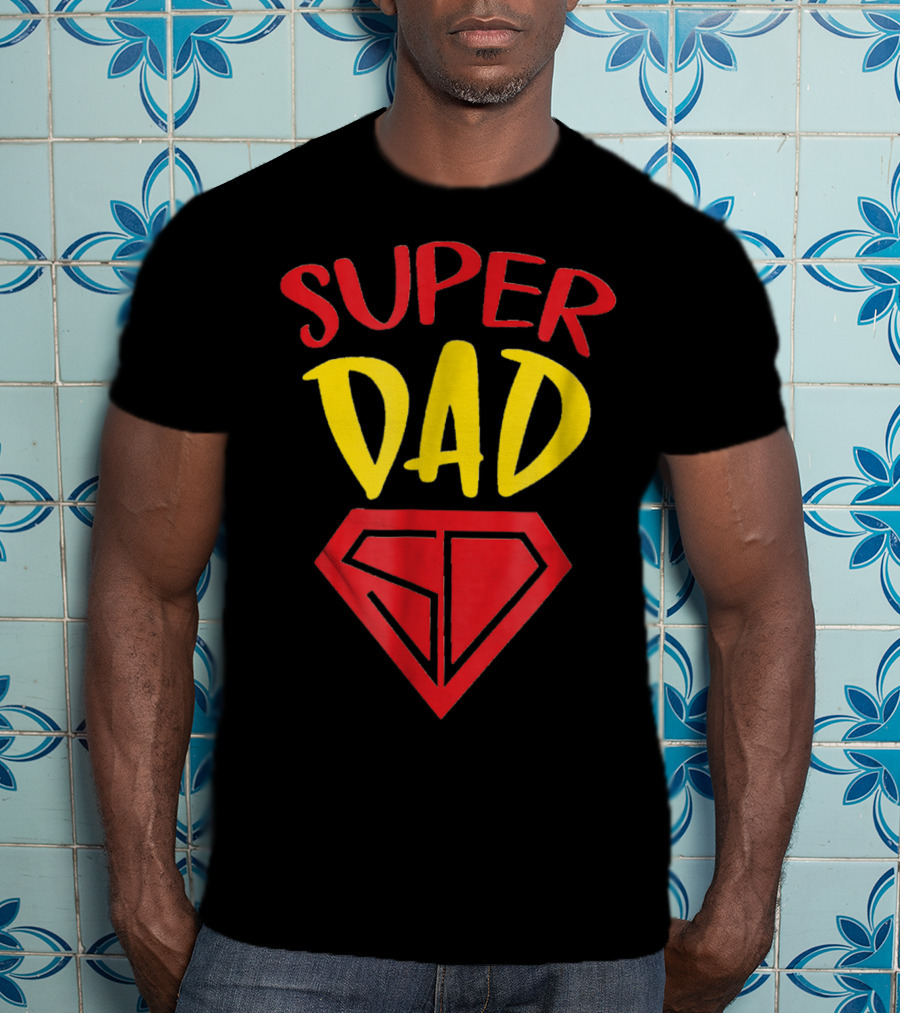 Fathers Day Super Dad SD Symbol A Dads Life Matters T-Shirt