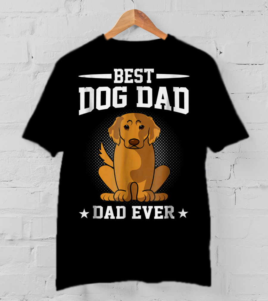 Best Dog Dad Ever Golden Retriever T-Shirt