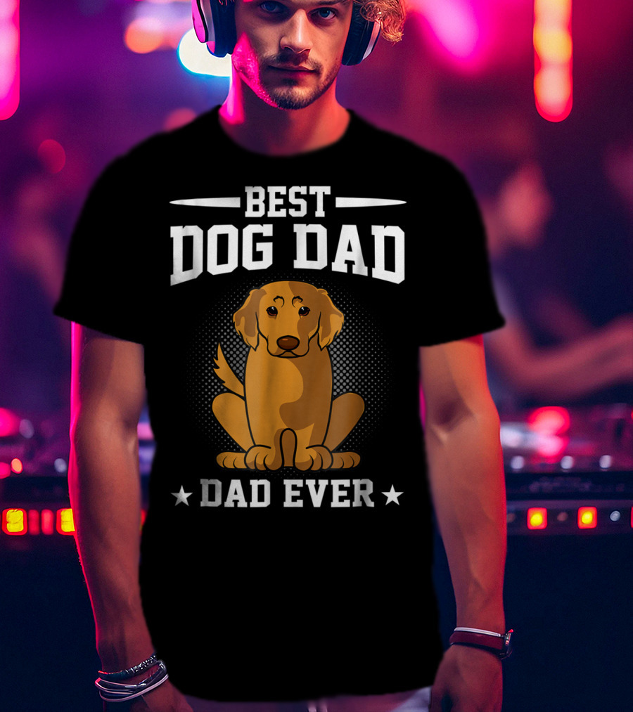 Best Dog Dad Ever Golden Retriever T-Shirt