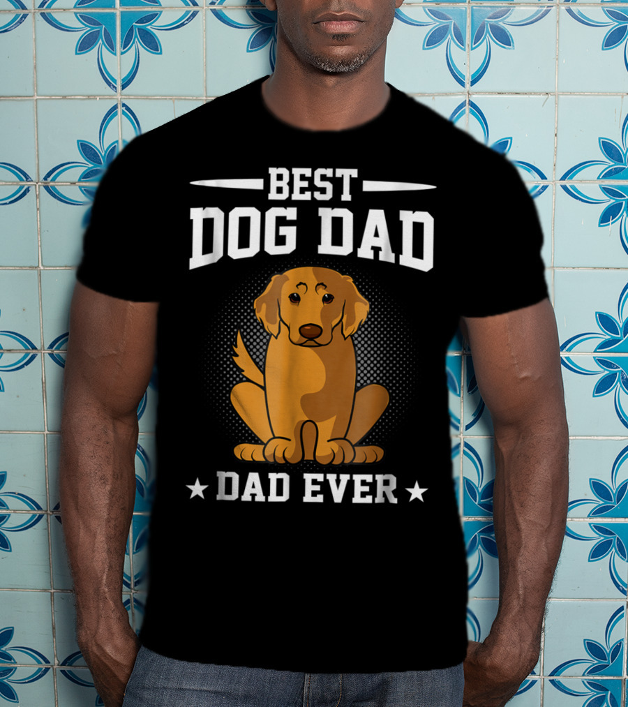 Best Dog Dad Ever Golden Retriever T-Shirt