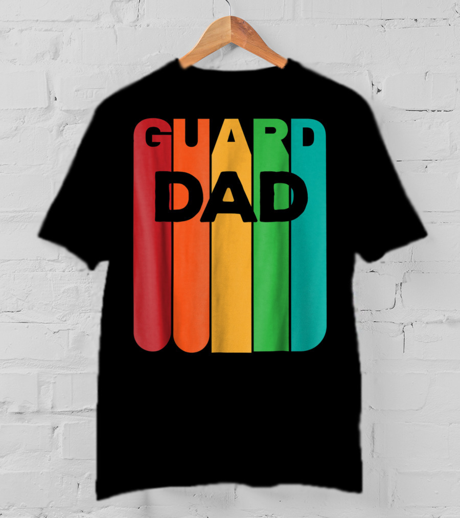 Color Guard Dad Rainbow Stripes T-Shirt