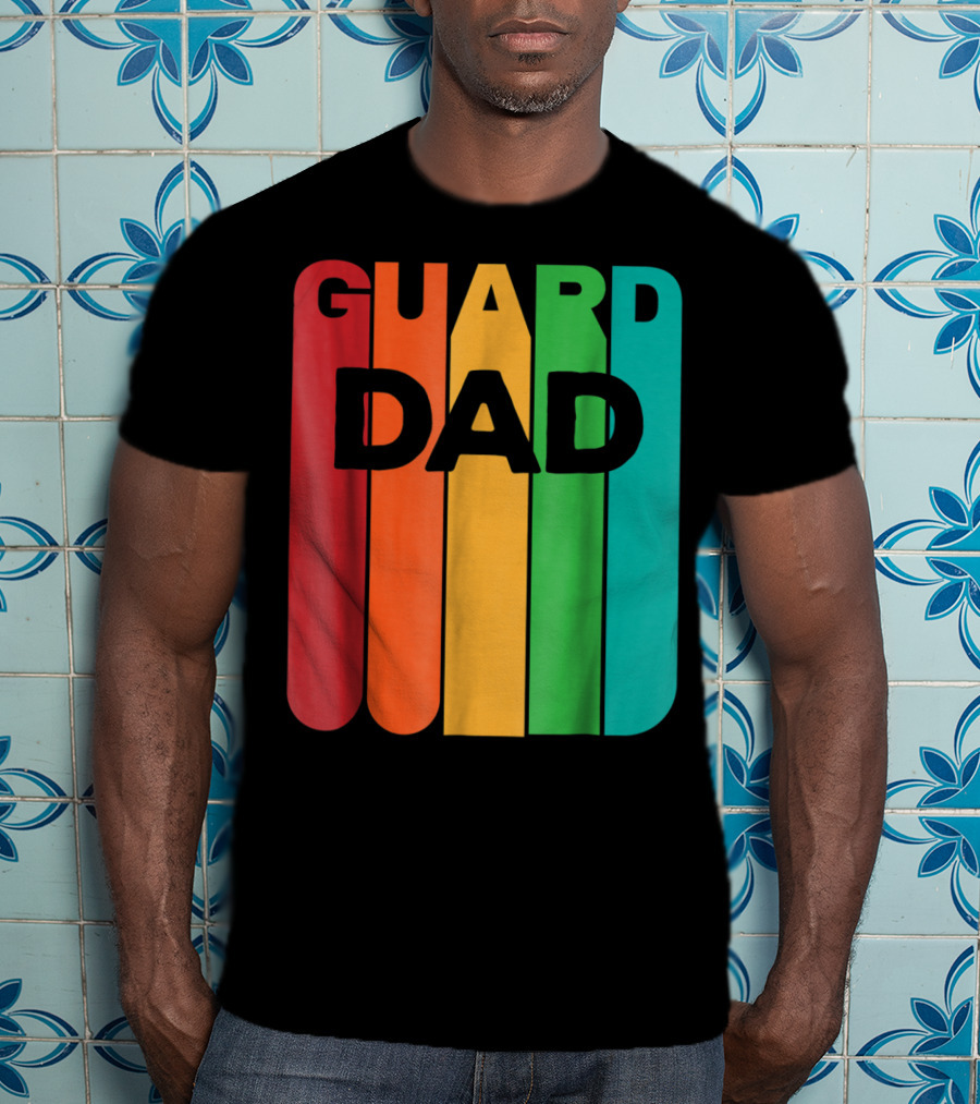 Color Guard Dad Rainbow Stripes T-Shirt