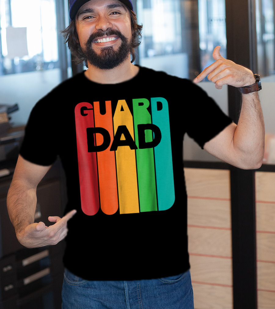 Color Guard Dad Rainbow Stripes T-Shirt