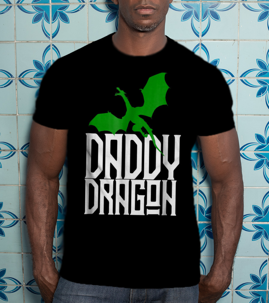 Daddy Dragon Green Matching Family Dad Father75 T-Shirt