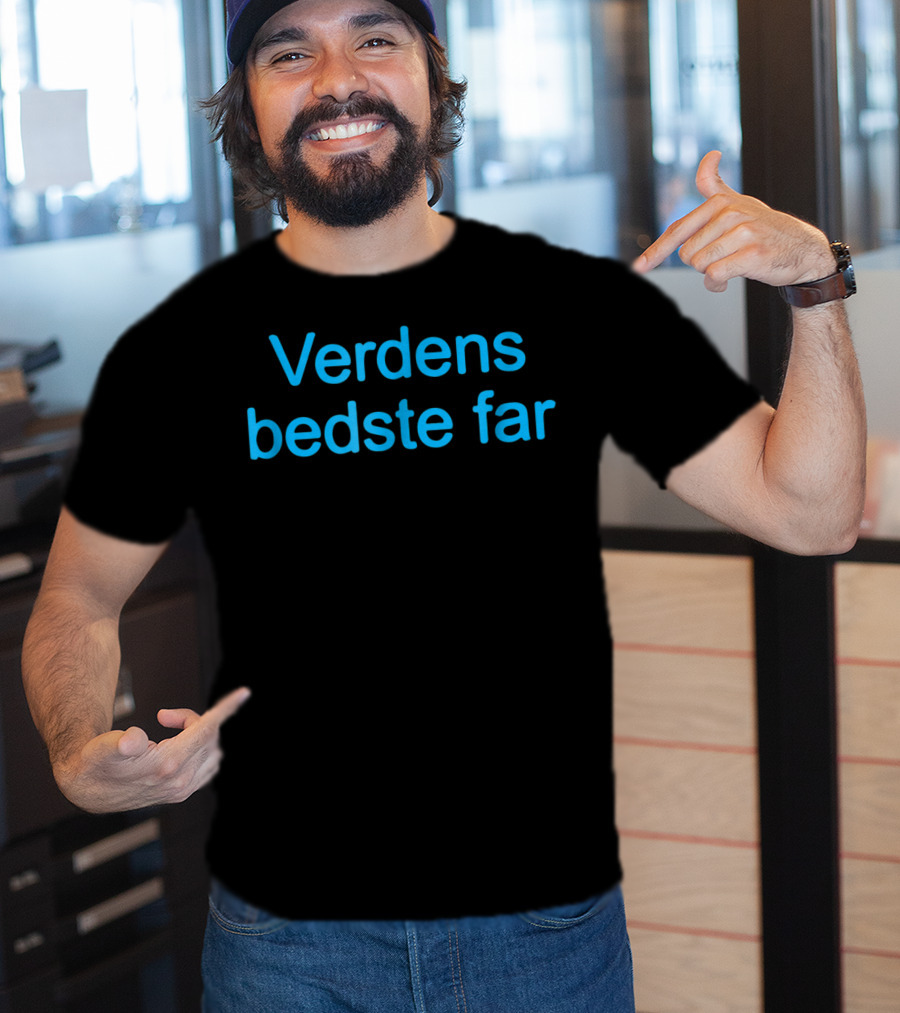 Verdens Bedste Far Danish Worlds Best Dad T-Shirt