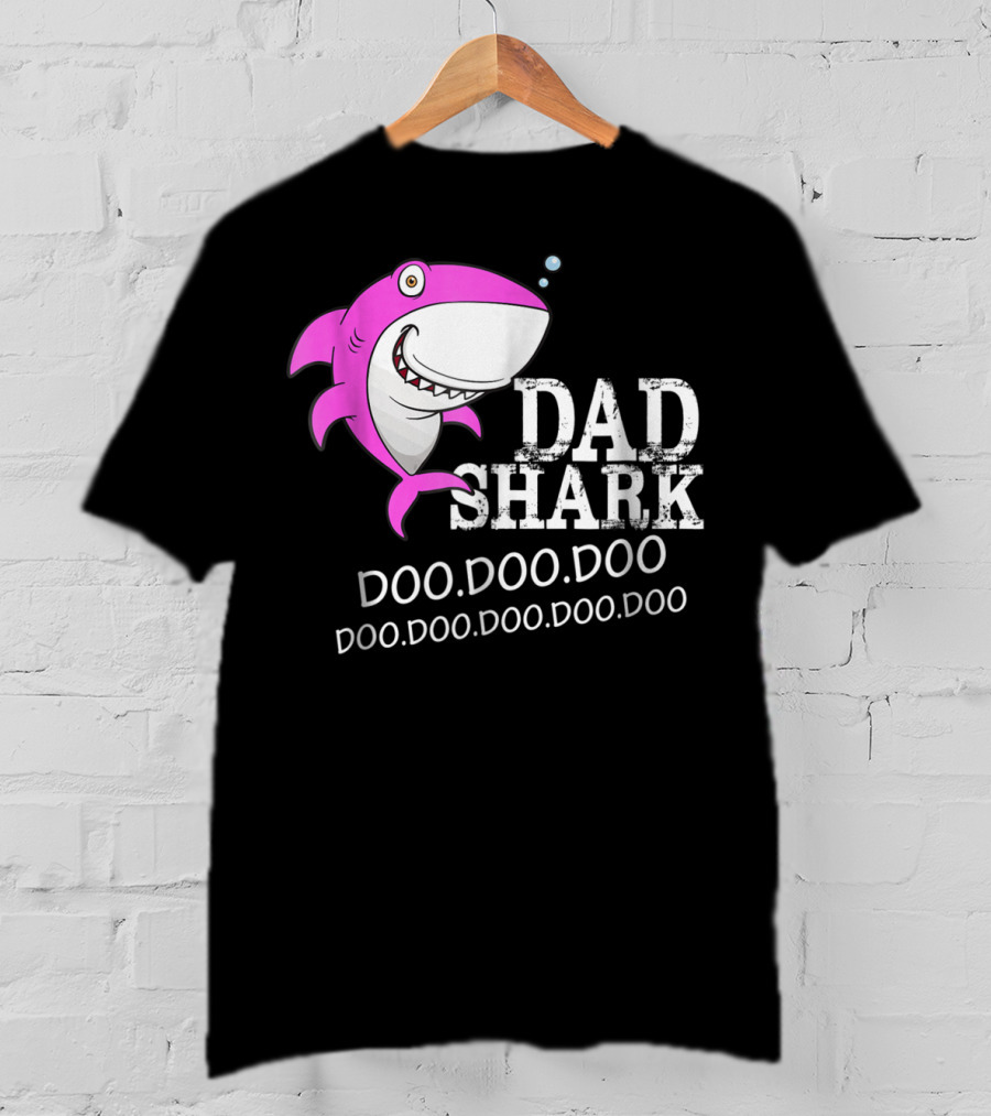 Dad Shark Doo Doo Doo Halloween Christmas Family Shark T-Shirt