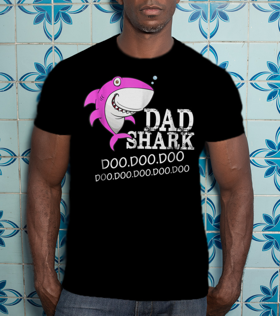 Dad Shark Doo Doo Doo Halloween Christmas Family Shark T-Shirt