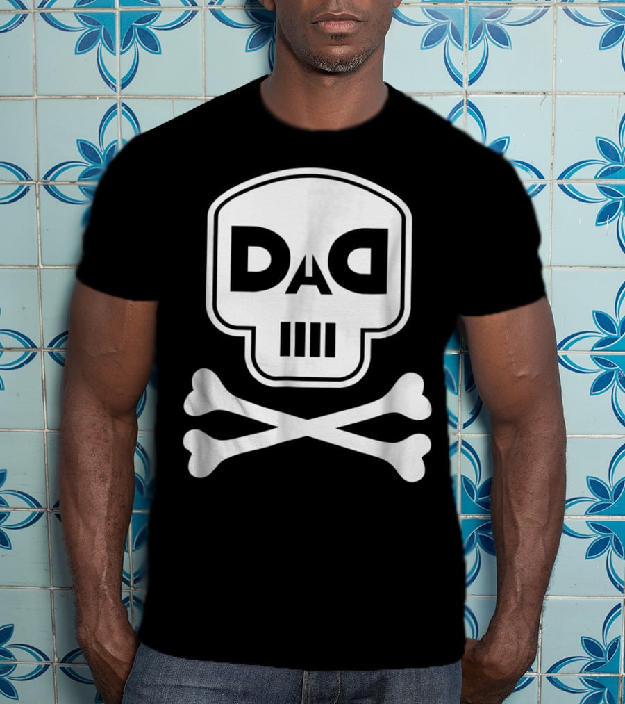 DAD White Skull Crossbones Logo Rap Merch56 T-Shirt