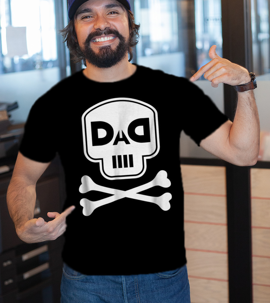 DAD White Skull Crossbones Logo Rap Merch56 T-Shirt