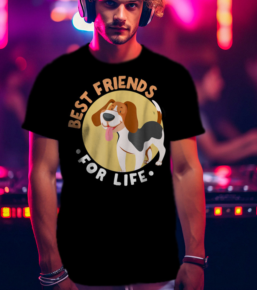 Best Friends For Life Beagle Dad Funny T-Shirt