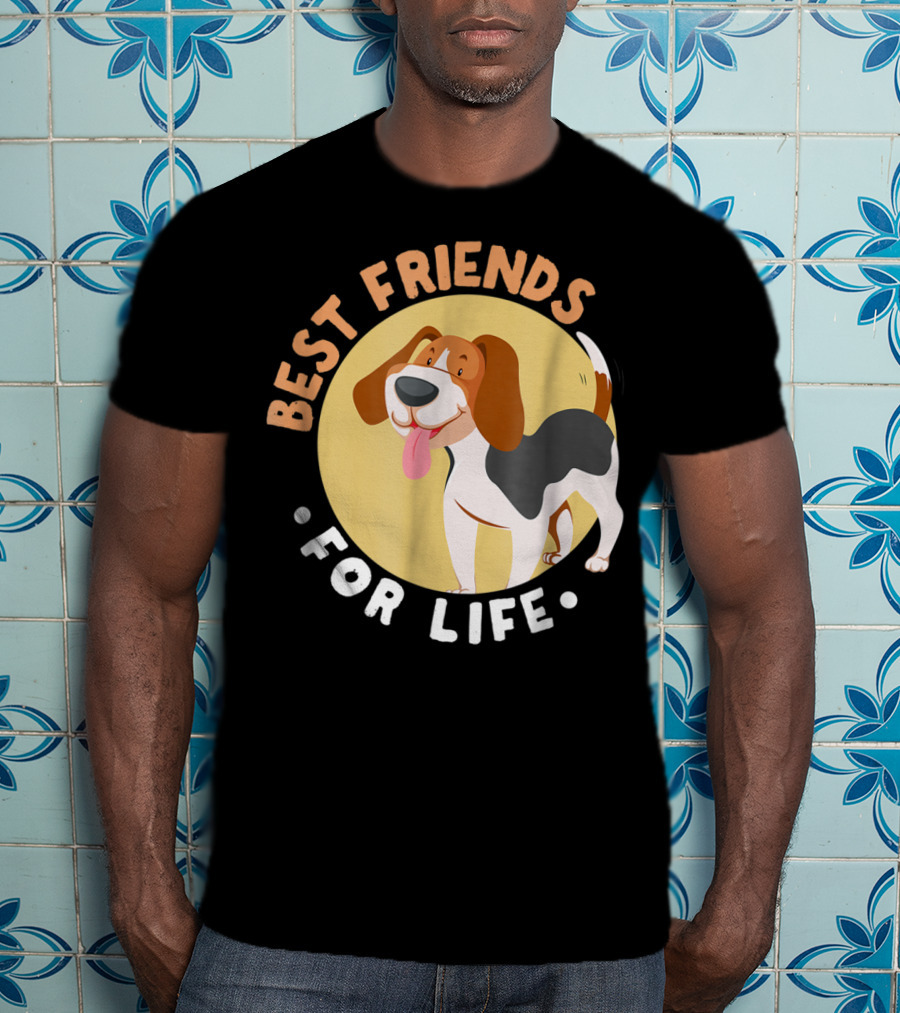 Best Friends For Life Beagle Dad Funny T-Shirt