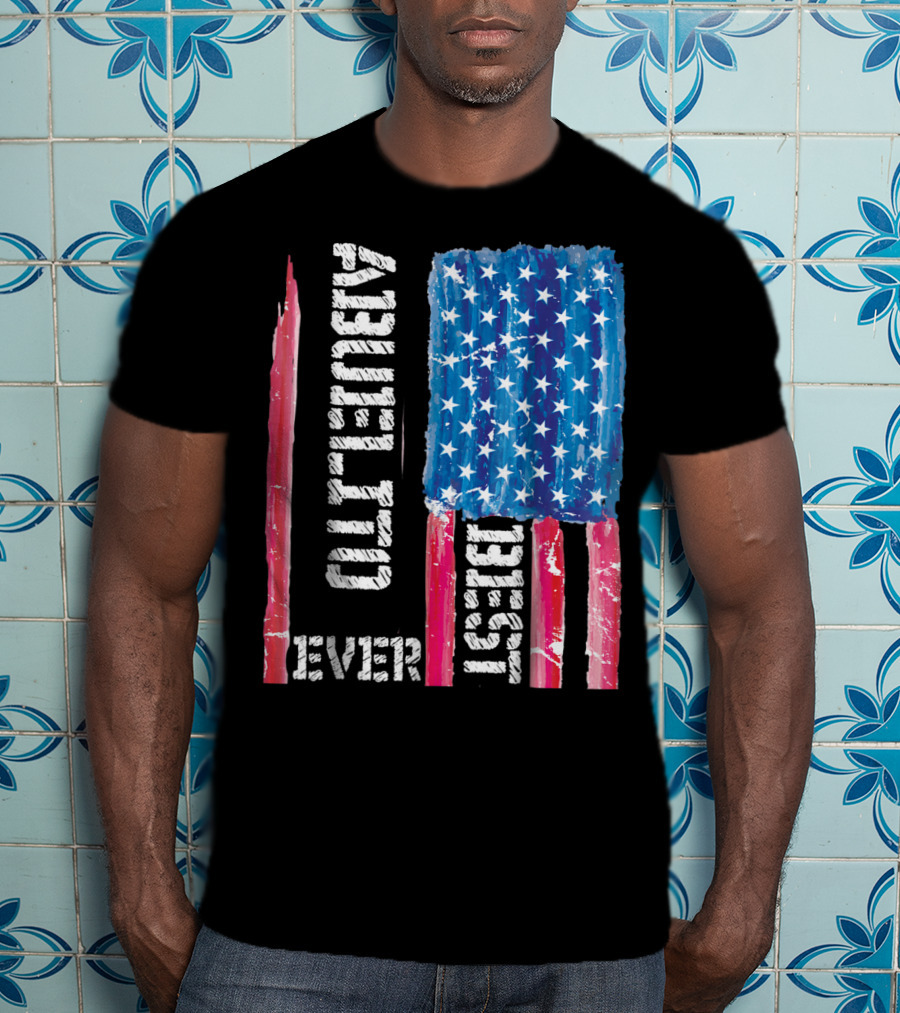 Best Abuelito Ever Distressed American Flag T-Shirt