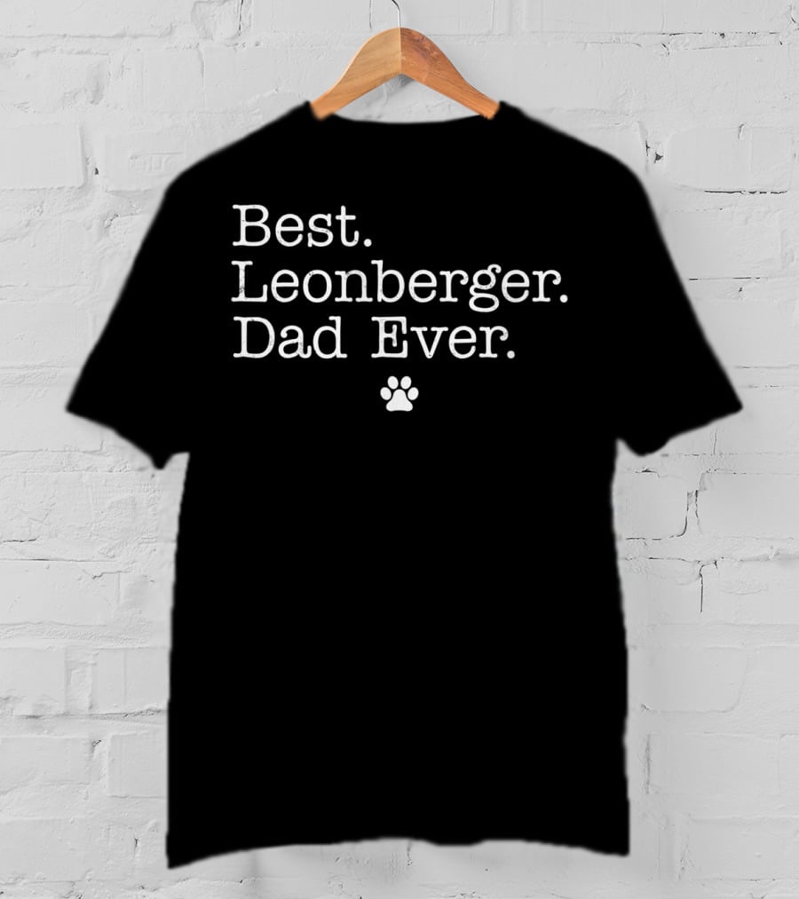 Best Leonberger Dad Ever Paw Prints T-Shirt