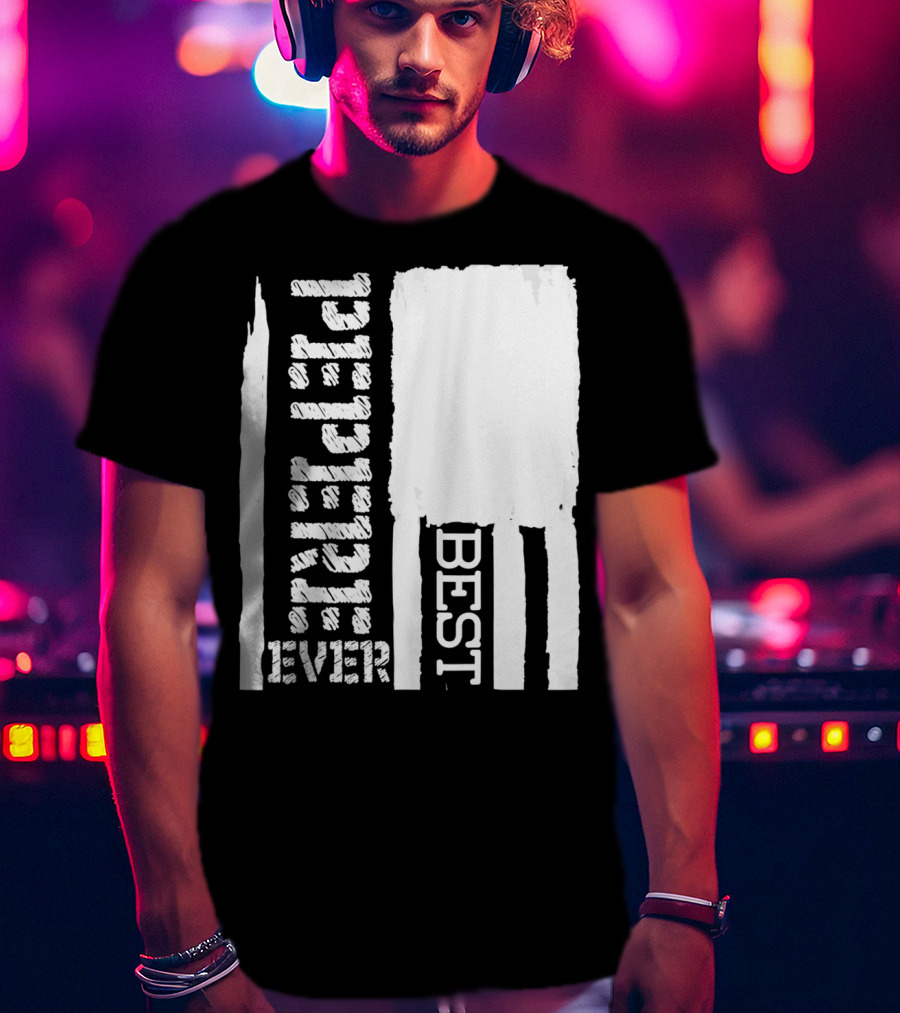 Best Pepere Ever Distressed Flag T-Shirt