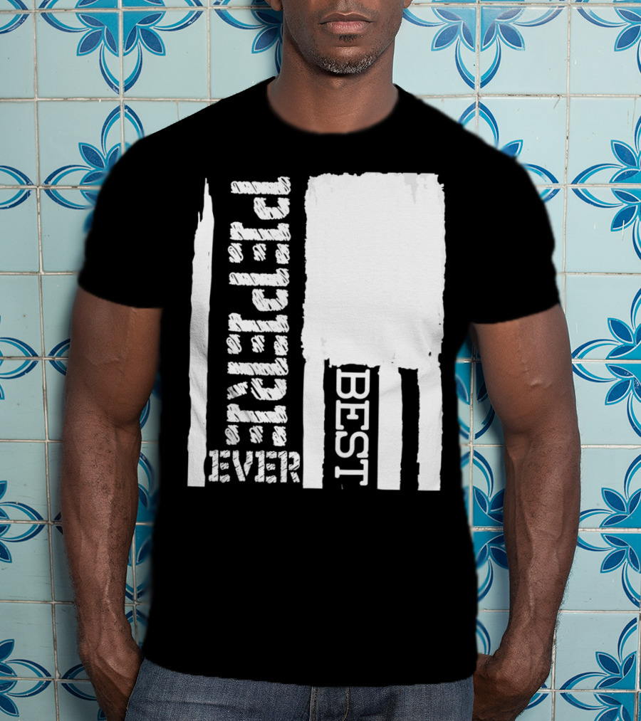 Best Pepere Ever Distressed Flag T-Shirt