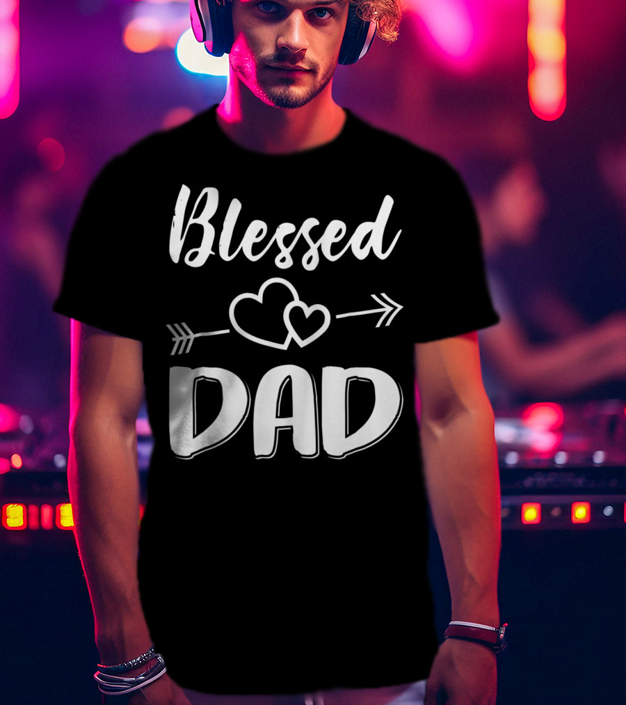 Blessed Dad Heart Arrow T-Shirt