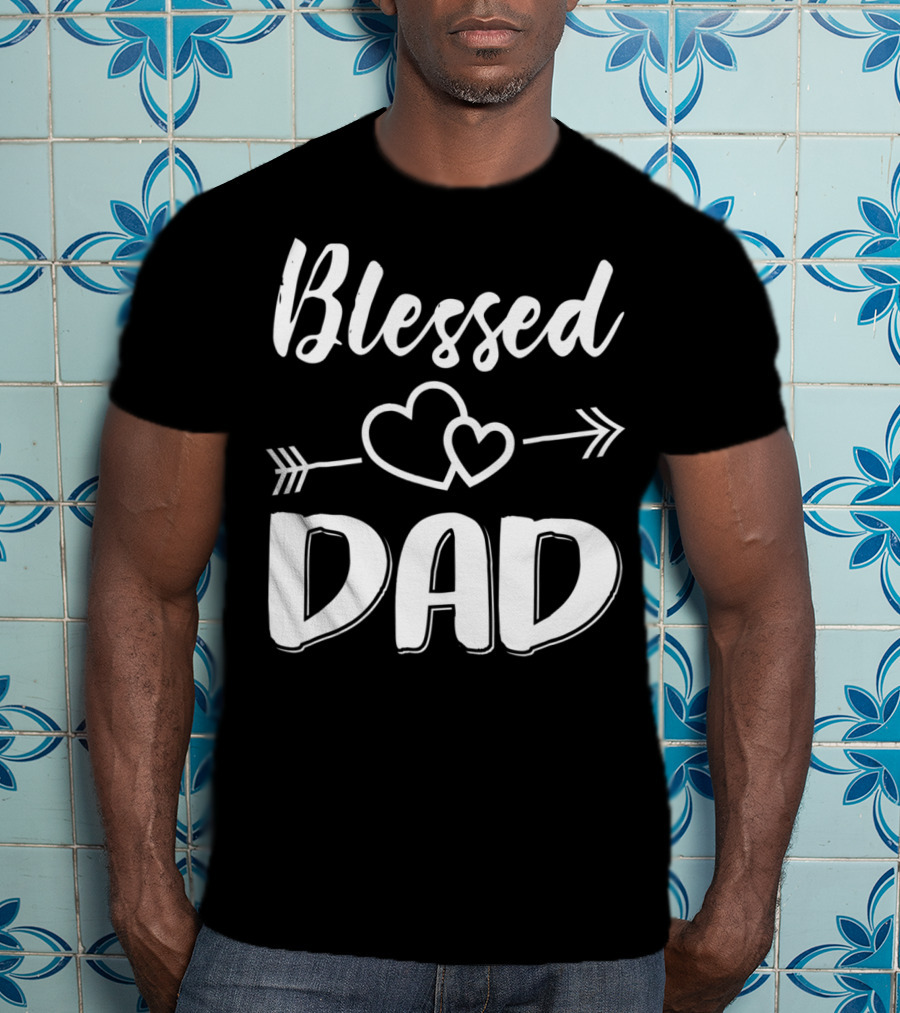 Blessed Dad Heart Arrow T-Shirt