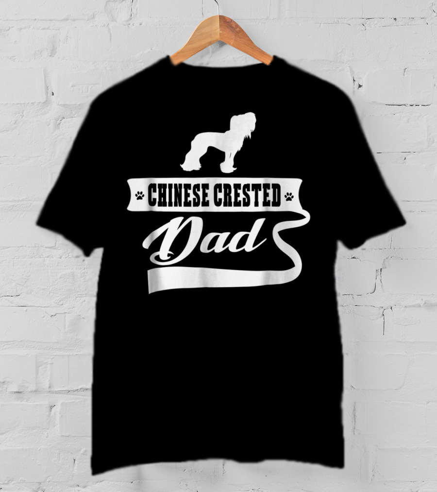 Chinese Crested Dog Dad Mens Animal Dogs T-Shirt
