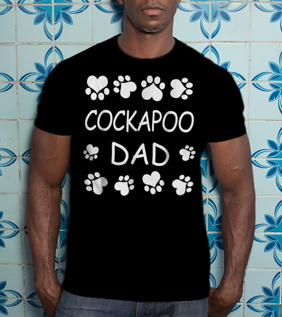 Cockapoo Dad Paw Heart Lovers Christmas Birthday T-Shirt