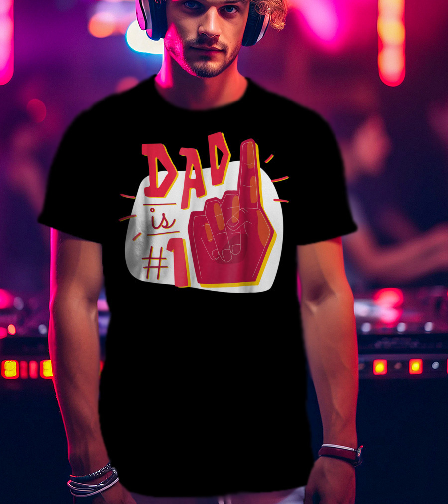 Dad Is #1 Finger Point Gesture T-Shirt
