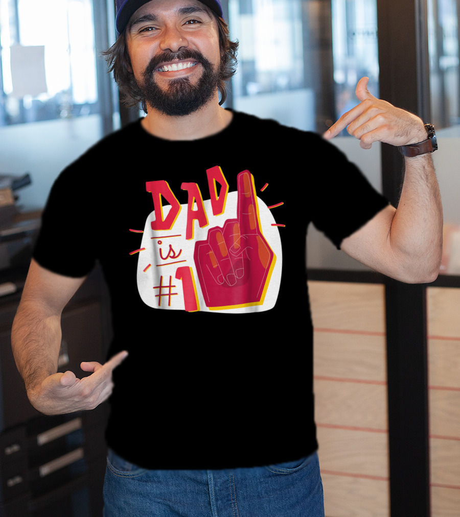 Dad Is #1 Finger Point Gesture T-Shirt