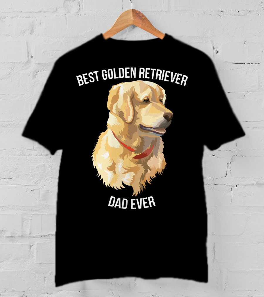 BEST GOLDEN RETRIEVER DAD EVER Retriever Dog Mens77 T-Shirt