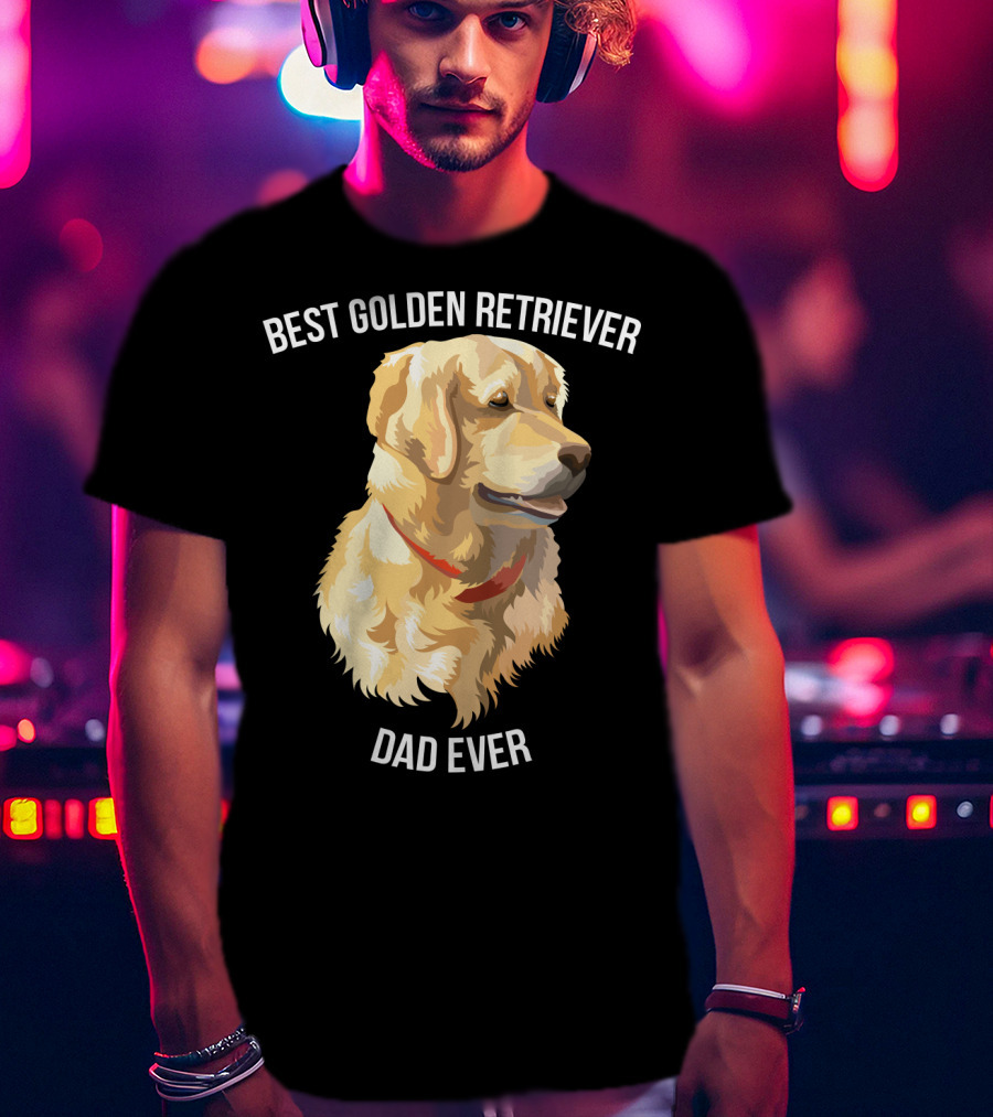 BEST GOLDEN RETRIEVER DAD EVER Retriever Dog Mens77 T-Shirt