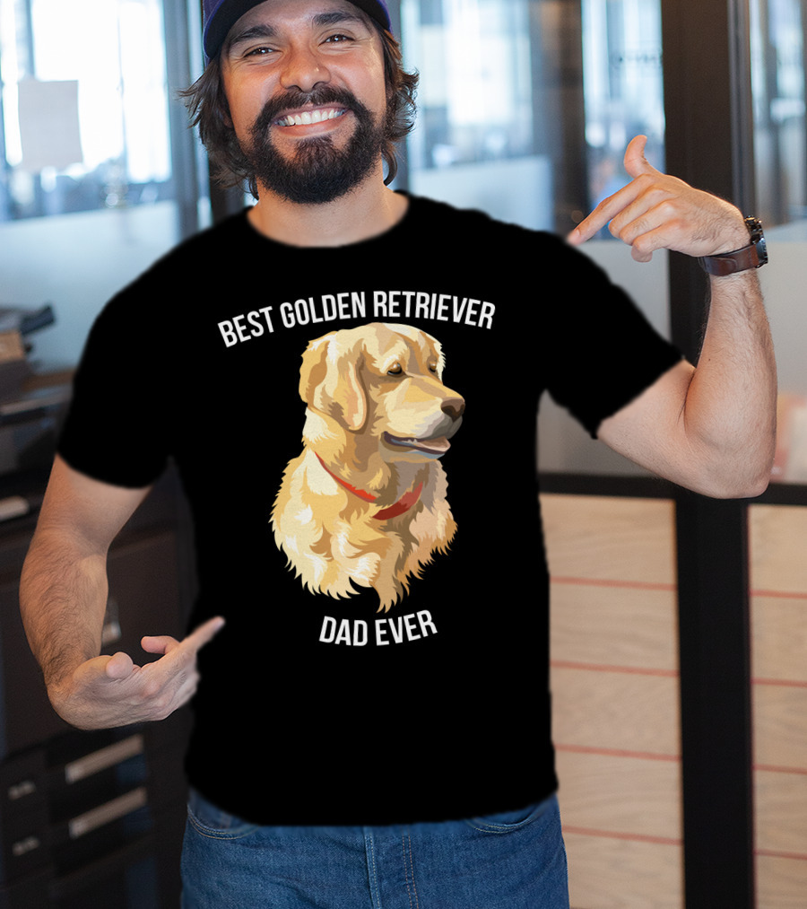 BEST GOLDEN RETRIEVER DAD EVER Retriever Dog Mens77 T-Shirt