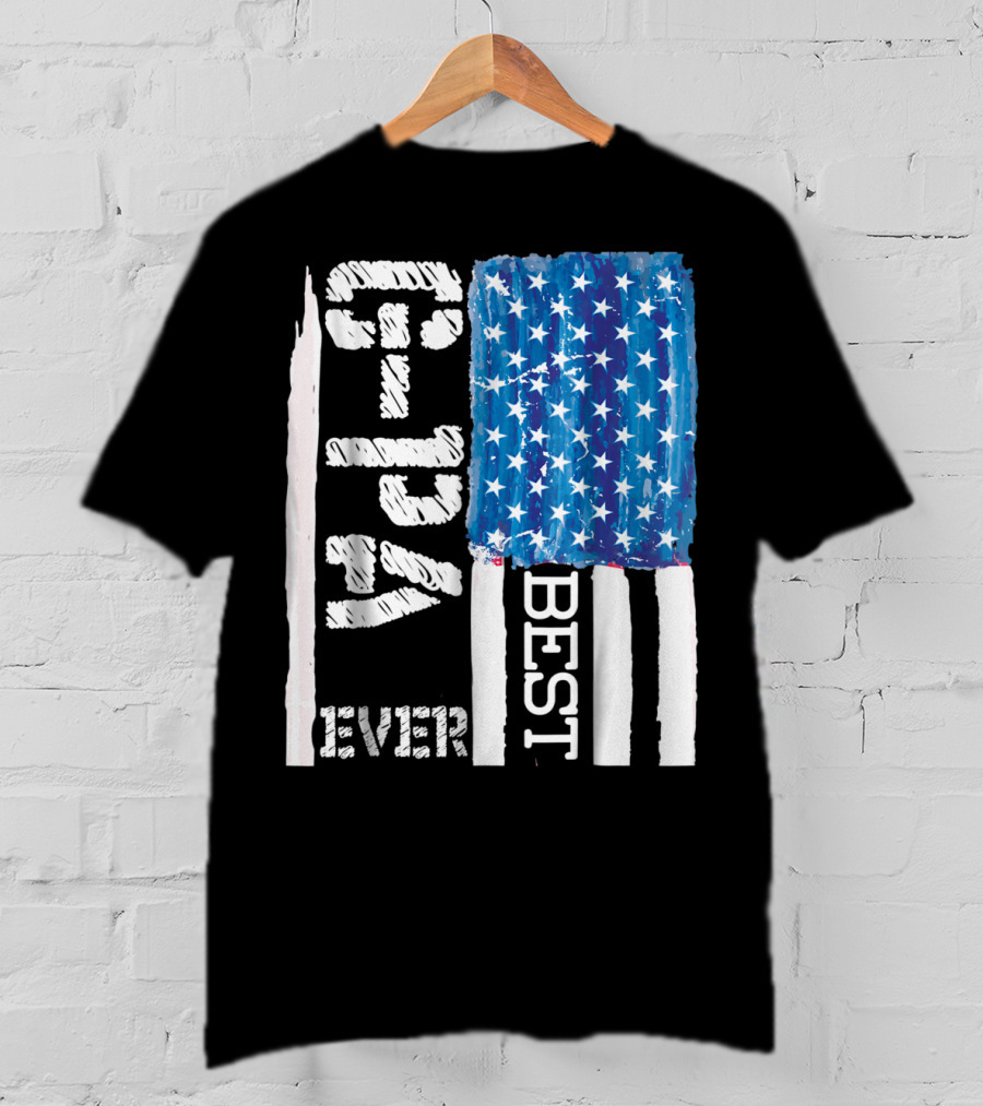 Best GPa Ever Distressed American Flag Best T-Shirt