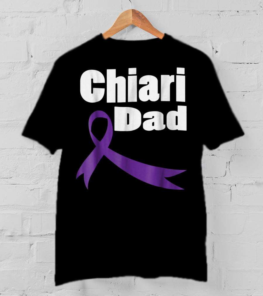 Chiari Malformation Dad Awareness Purple T-Shirt