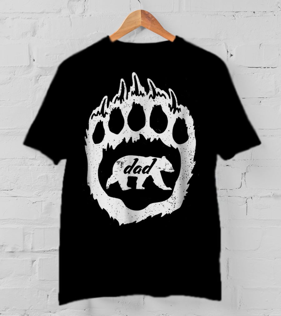 Dad Bear Paw52 Graphic With Bear T-Shirt