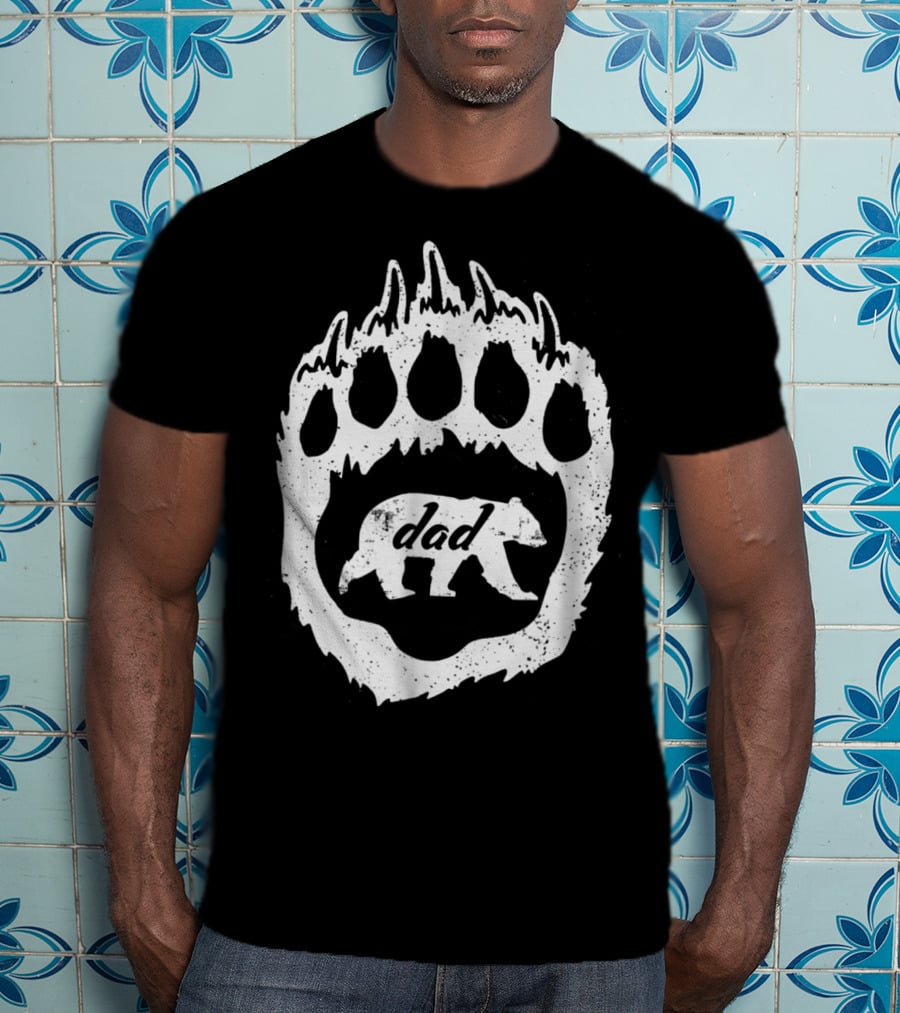 Dad Bear Paw52 Graphic With Bear T-Shirt